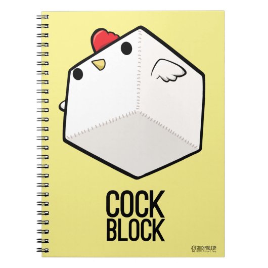 Kokblokje schattig voor een grapje notitieboek (Voorkant)