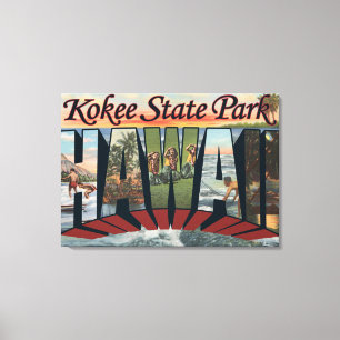 Kokee State Park, Hawaii - Large Letter Scenes Canvas Afdruk