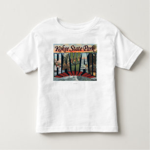 Kokee State Park, Hawaii - Large Letter Scenes Kinder Shirts
