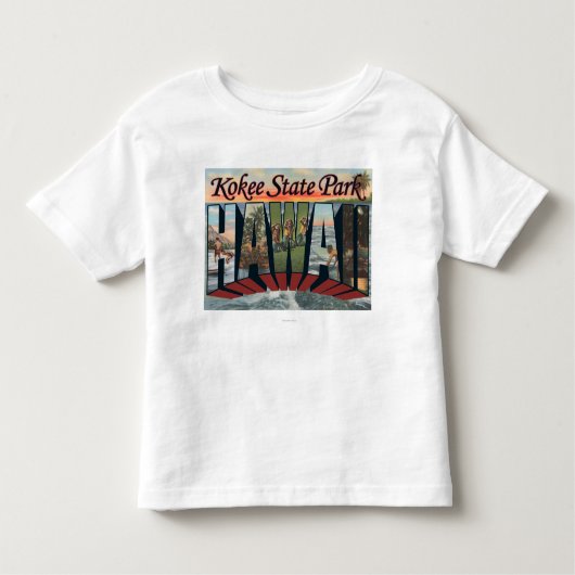 Kokee State Park, Hawaii - Large Letter Scenes Kinder Shirts (Voorkant)