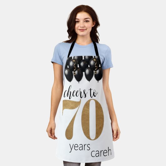 Koken 70 jaar smaak schort (Gedragen)