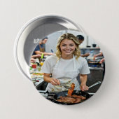 Koken Bacon Foto Aanpassen Ronde Button 7,6 Cm (Voorkant /achterkant)