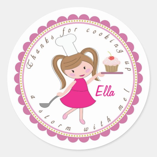 Koken bakken partij gunst Stickers Labels (Voorkant)