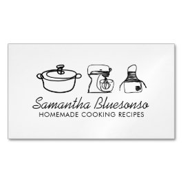 Koken bakkerij zelfgemaakt eten modern magnetisch visitekaartje