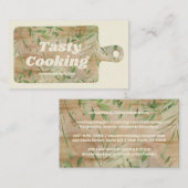 Koken blog Cutting Board Chef vanilla ivoor Visitekaartje (Voorkant / Achterkant)