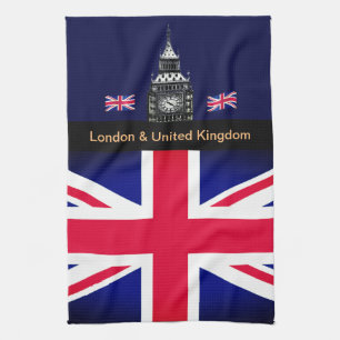 Koken, Britse vlag, Big Ben London, Chefs  Theedoek