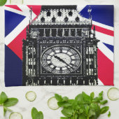 Koken, Britse vlag, Big Ben London, Chefs Theedoek (Gevouwen)
