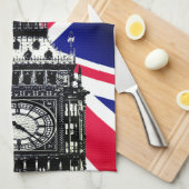 Koken, Britse vlag, Big Ben London, Chefs Theedoek (Quarter Fold)