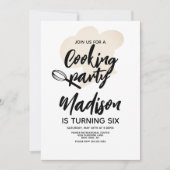 Koken Chef Bakker Verjaardagsfeest Uitnodiging (Voorkant)