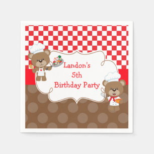 Koken Chef Beer Birthday Party Servet
