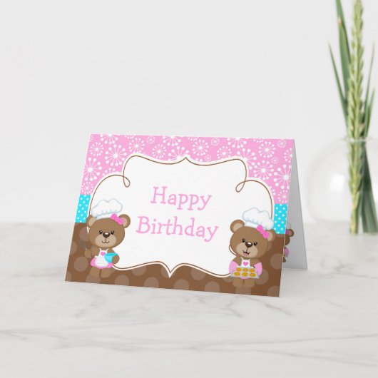 Koken Chef Beer Feestje Kaart (Voorkant)