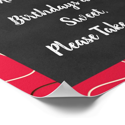 Koken Chef Birthday Party Sign Poster (Hoek)