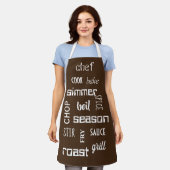 Koken Chef Words Brown Schort (Gedragen)