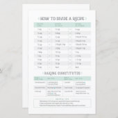 Koken, conversie- en ontvangersblad (Voorkant / Achterkant)