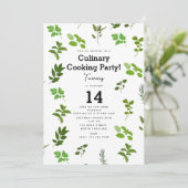 Koken Culinaire Tuin Kruiden Cook Verjaardagsfeest Kaart (Staand voorkant)
