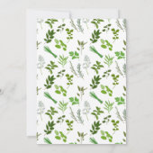 Koken Culinaire Tuin Kruiden Cook Verjaardagsfeest Kaart (Achterkant)