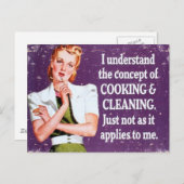 Koken en reinigen briefkaart (Voorkant / Achterkant)