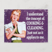 Koken en reinigen briefkaart (Voorkant)