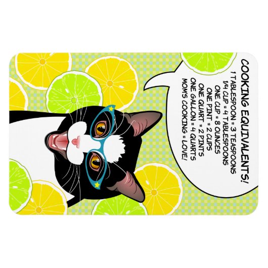 Koken Equivalenten Keuken Kat Helper Magneet (Horizontaal)