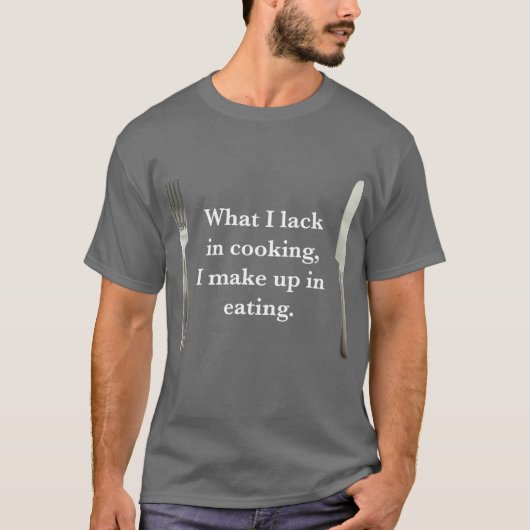 Koken & Eten Basic Donker T-shirt (Voorkant)