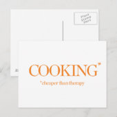 Koken goedkoper dan therapie briefkaart (Voorkant / Achterkant)