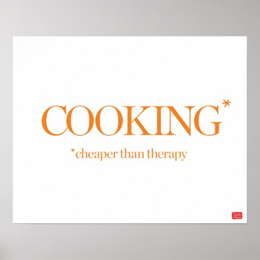 Koken goedkoper dan therapie poster (Voorkant)