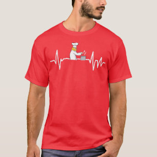 Koken Hartslag Keuken Bakken Culinair Chef Eten T-shirt