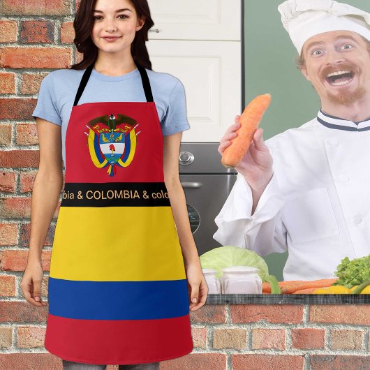 Koken in de keuken van Colombia en Colombiaanse vl Schort