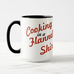 Koken In Een Flanellen Overhemd Mok