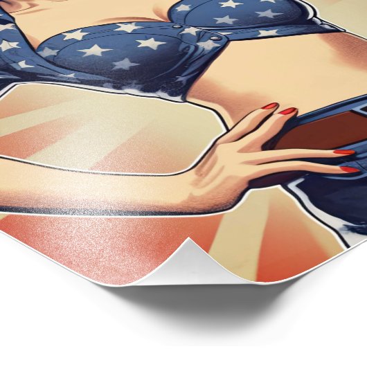 Koken in haar keuken foto afdruk (Hoek)