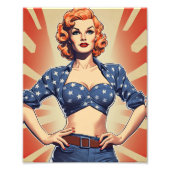 Koken in haar keuken foto afdruk (Voorkant)