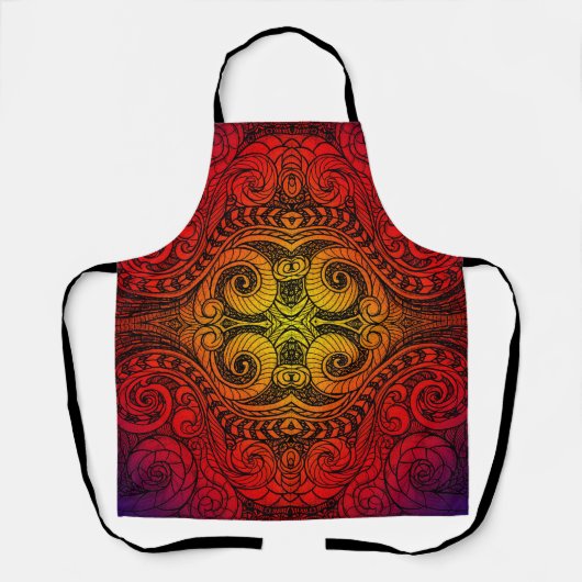 Koken in kleur Doodle Schort (Voorkant)