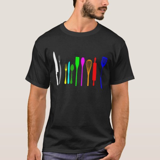 Koken in kleuren t-shirt (Voorkant)