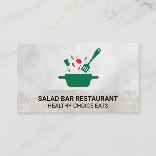 Koken in Pot en Spatel Visitekaartje (Voorkant)