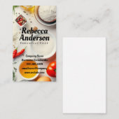 Koken Ingrediënten op witte tafel | chef Visitekaartje (Voorkant / Achterkant)