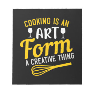 Koken is een kunstvorm die creatief is notitieblok
