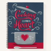 Koken is een werk van hart notitieboek (Voorkant)
