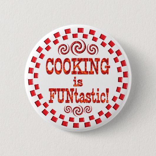 Koken is FUNtastic Ronde Button 5,7 Cm (Voorkant)