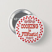 Koken is FUNtastic Ronde Button 5,7 Cm (Voorkant /achterkant)