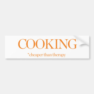 Koken is Goedkoper Dan Therapie Bumpersticker