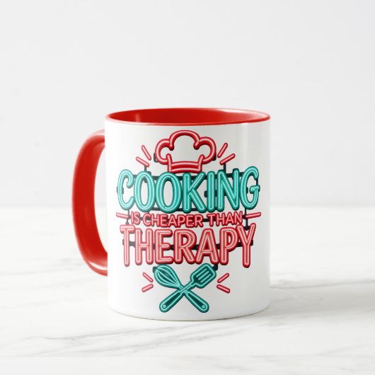 Koken Is Goedkoper Dan Therapie Mok (Voorkant links)
