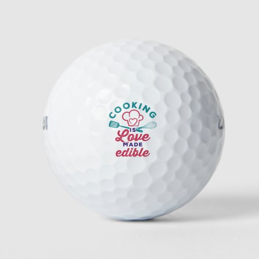 Koken is liefde gemaakt voor eetbare kook golfballen (Voorkant)