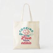 Koken is liefde gemaakt voor eetbare kook tote bag (Voorkant)