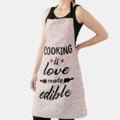 Koken is liefde grappige slogan schort (Insitu)