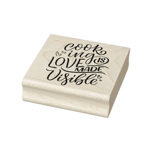Koken is Liefde zichtbaar gemaakt Rubberstempel (Stempel)