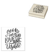 Koken is Liefde zichtbaar gemaakt Rubberstempel (Gestempeld)