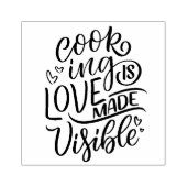Koken is Liefde zichtbaar gemaakt Rubberstempel (Afrduk)