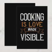 Koken is liefde zichtbaar gemaakt save the date (Voorkant / Achterkant)