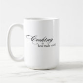Koken is liefde zichtbaar Mok (Links)