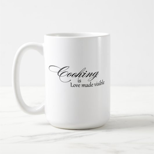 Koken is liefde zichtbaar Mok (Links)